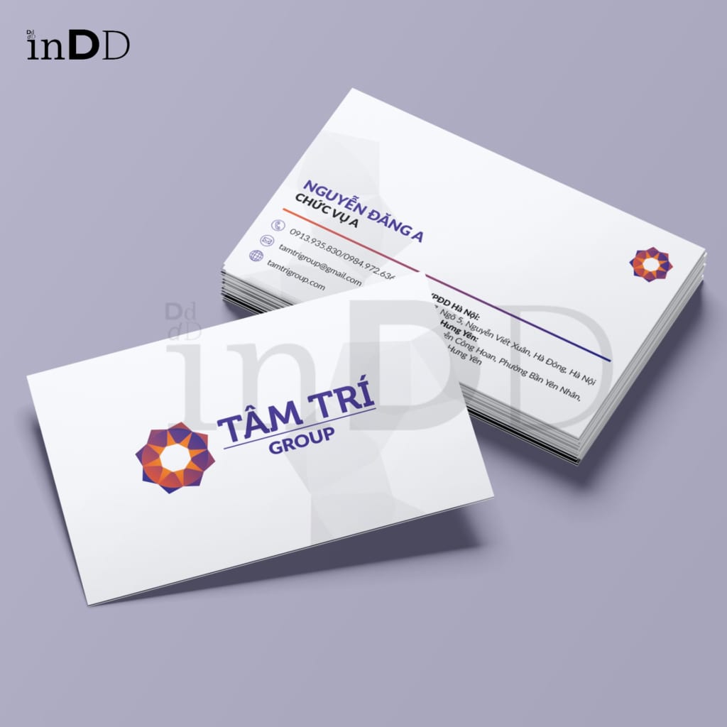 bộ nhận diện Tâm trí Name card