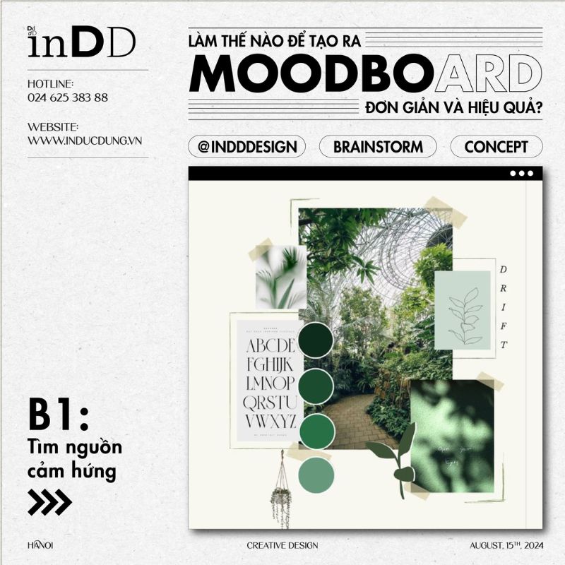 Tìm nguồn cảm hứng là bước quan trọng để tạo Moodboard